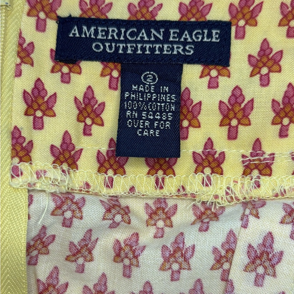 American Eagle Outfitters Yellow & Purple Cotton Maxi Dress - Picture 2 of 12